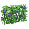 vidaXL Enrejado valla expansible de hiedra artificial verde 180x20 cm