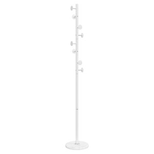 vidaXL Perchero de hierro con recubrimiento en polvo blanco 176 cm