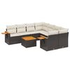 vidaXL Set de sof&aacute;s de jard&iacute;n 8 piezas y cojines rat&aacute;n sint&eacute;tico negro