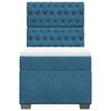 vidaXL Cama box spring con colch&oacute;n terciopelo azul 100x200 cm