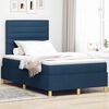 vidaXL Cama tipo Box Spring con colch&oacute;n Azul 120 x 190 cm tela