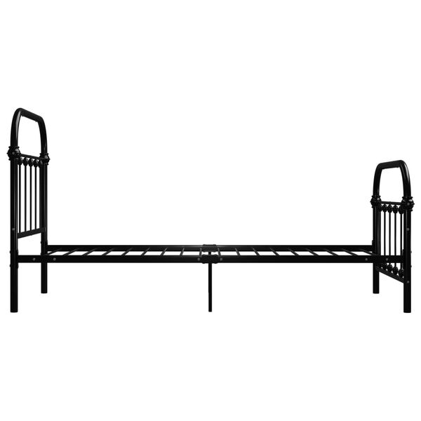 vidaXL Estructura de cama sin colch&oacute;n metal negro 90x200 cm