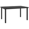 vidaXL Mesa de jard&iacute;n de aluminio y WPC negro 140x90x74 cm