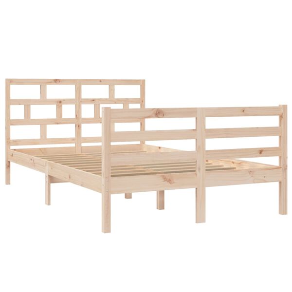 vidaXL Estructura de cama madera maciza de pino 120x200 cm