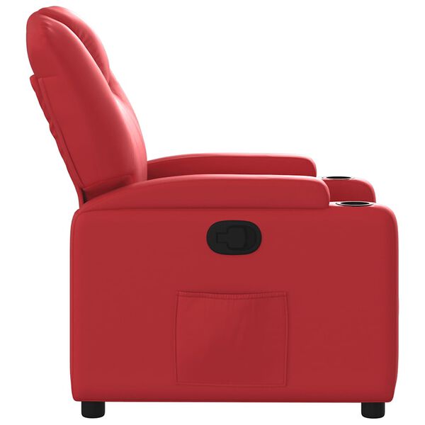 vidaXL Sill&oacute;n reclinable de cuero sint&eacute;tico rojo