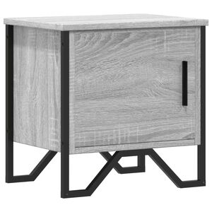 vidaXL Mesita de noche madera de ingenier&iacute;a gris Sonoma 40x30x40 cm