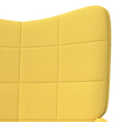 vidaXL Silla de relajación con reposapiés tela amarillo mostaza