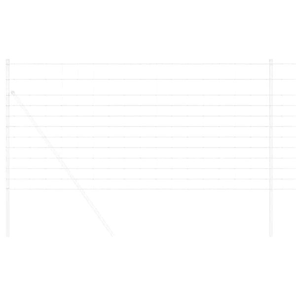 vidaXL Valla de campo Plateado 25 x 1.2 m Acero galvanizado