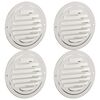 vidaXL Rejillas de ventilaci&oacute;n de aire 4 pcs Plateado 80 mm