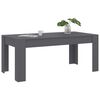 vidaXL Mesa de comedor madera contrachapada gris 180x90x76 cm