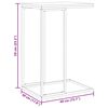 vidaXL Mesa auxiliar de madera de ingenier&iacute;a negro 40x30x59 cm