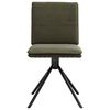 vidaXL Silla de comedor cuero gamuza verde militar