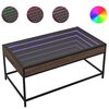 vidaXL Mesa de centro con Infinity LED marr&oacute;n roble 90x50x41 cm