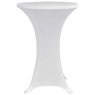 vidaXL Mantel elástico para mesa alta 4 unidades blanco Ø60 cm
