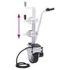vidaXL Rueda jockey de remolque motorizada aluminio 12 V 350 W