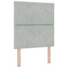 vidaXL Cabecero Gris Claro 80 cm Terciopelo