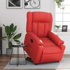 vidaXL Sill&oacute;n reclinable elevable cuero artificial rojo