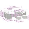 vidaXL Conjunto de sofá de jardín con cojín 10 pcs Beige Poliratán