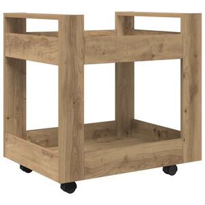 vidaXL Carro de Escritorio Roble artisan 60 x 45 x 60 cm