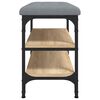 vidaXL Banco zapatero madera de ingenier&iacute;a roble Sonoma 62x32x47 cm