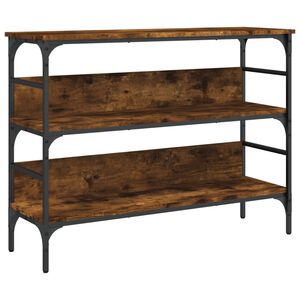vidaXL Mesa consola madera de ingenier&iacute;a roble ahumado 100x32x75 cm