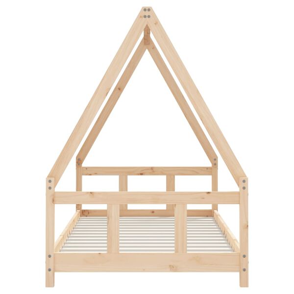 vidaXL Estructura de cama infantil madera maciza de pino 90x190 cm