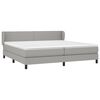 vidaXL Cama box spring con colch&oacute;n tela gris claro 200x200 cm