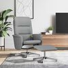 vidaXL Sill&oacute;n reclinable de masaje con reposapi&eacute;s tela gris claro