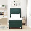 vidaXL Cama tipo Box Spring Verde oscuro 200 x 80 cm Poli&eacute;ster