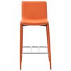 vidaXL Set mesa alta y taburetes de bar 3 pzas cuero sint&eacute;tico naranja