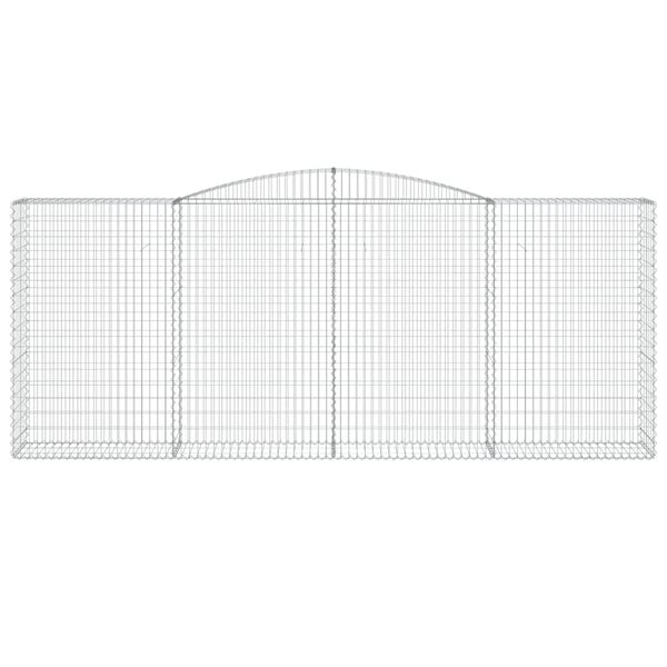 vidaXL Cestas de gaviones 4 uds forma de arco hierro 400x50x160/180 cm