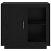 vidaXL Aparador Roble Negro 80 x 40 x 75 cm Madera de ingenier&iacute;a