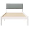 vidaXL Estructura de cama con cabecera y gris claro 90 x 190 cm