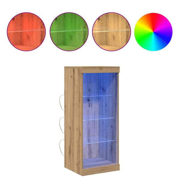 vidaXL Vitrina Roble artisan 41 x 37 x 100 cm Madera contrachapada