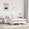 vidaXL Estructura de cama sin colch&oacute;n madera de pino blanca 150x200 cm