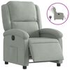 vidaXL Sill&oacute;n reclinable el&eacute;ctrico de terciopelo gris claro