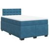 vidaXL Cama box spring con colch&oacute;n terciopelo azul oscuro 120x200 cm