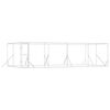 vidaXL Perrera de exterior acero galvanizado plateado 8x4x2 m