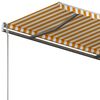 vidaXL Toldo de pie retráctil manual amarillo y blanco 450x300 cm
