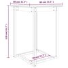 vidaXL Mesa alta de bar de madera maciza de pino 80x80x110 cm