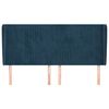 vidaXL Cabecero con orejas de terciopelo azul oscuro 203x23x118/128 cm
