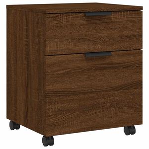 vidaXL Archivador ruedas madera contrachapada roble Sonoma 45x38x54 cm