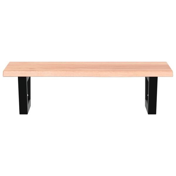 vidaXL Estante de lavabo de pared de acero y madera maciza de roble