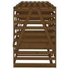 vidaXL Cobertizo triple para cubos de basura madera pino marr&oacute;n miel