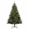 vidaXL &Aacute;rbol de Navidad Artificial Plegable 300 LEDs Verde 210 cm