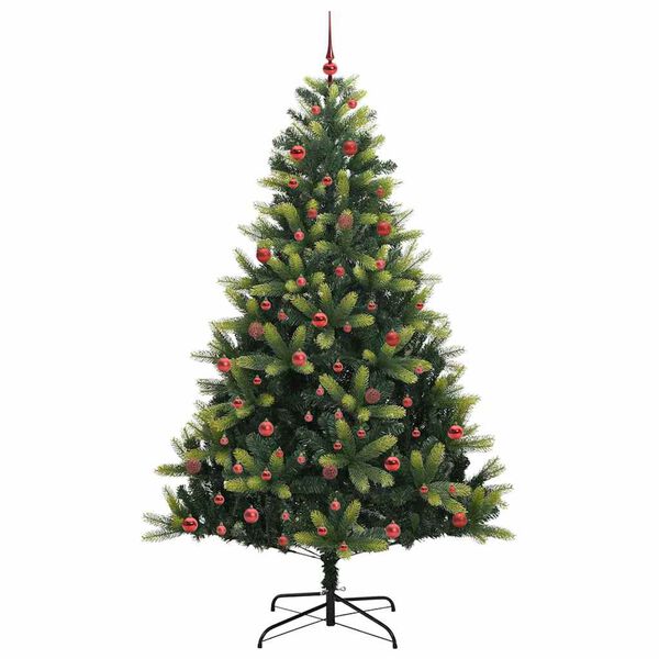 vidaXL &Aacute;rbol de Navidad Artificial Plegable 300 LEDs Verde 210 cm
