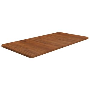 vidaXL Encimera ba&ntilde;o madera maciza tratada marr&oacute;n oscuro 80x40x1,5 cm