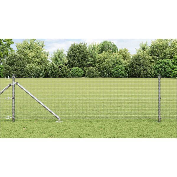 vidaXL Poste de Valla Plateado 50 x 0,6 m (malla de 19 x 19 mm) Acero