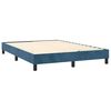 vidaXL Cama box spring con colch&oacute;n terciopelo azul oscuro 140x200 cm