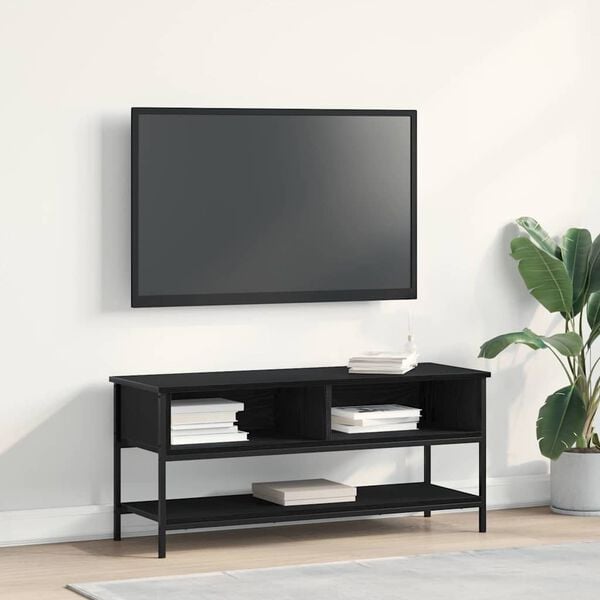 vidaXL Conjunto de mueble de TV Roble Negro 100 x 35 x 45 cm